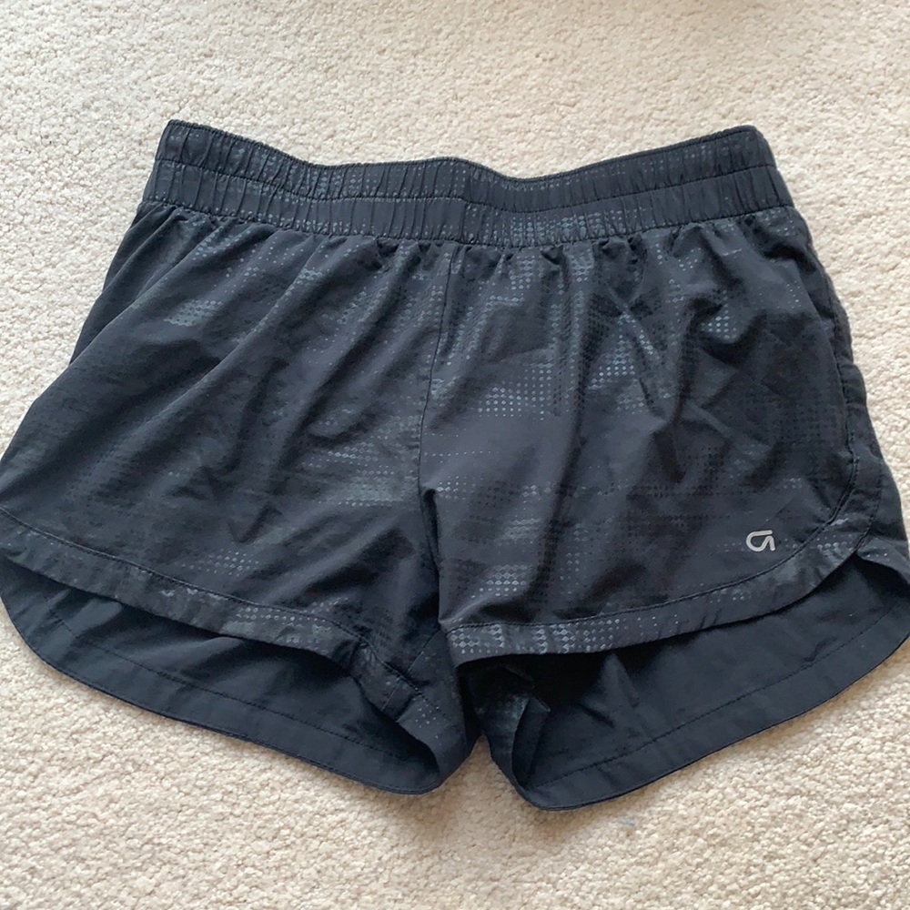 Black running shorts